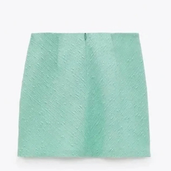 ZARA Textured Mini Skirt in Aquamarine - Picture 6 of 10